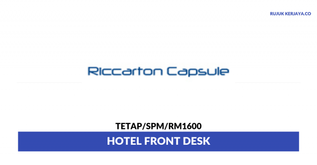 Riccarton Capsule Hotel ~ Hotel Front Desk
