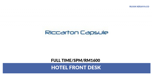 Riccarton Capsule Hotel ~ Hotel Front Desk