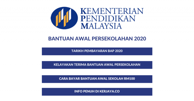 Tarikh Pembayaran Bantuan Awal Persekolahan RM100 Bila Dapat