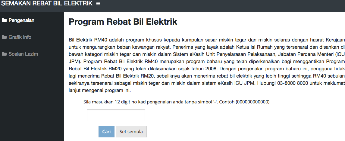 Cara Menyemak Rebat Bil Elektrik RM40 Sama Ada Layak Atau Tidak