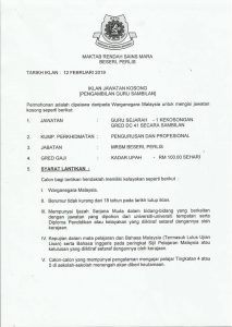 Guru MRSM Mara / Maktab Rendah Sains Mara