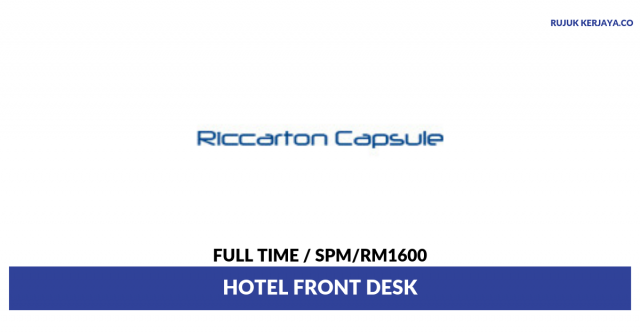 Riccarton Capsule Hotel ~ Hotel Front Desk