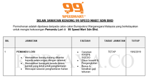 99 Speed Mart ~ Pemandu Lori