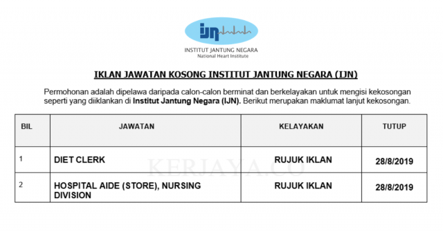 Kerani Institut Jantung Negara (IJN)