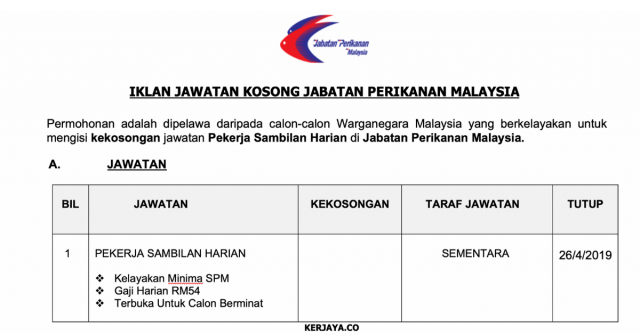 Jabatan Perikanan Malaysia / Pusat Pengembagan Teknologi Perikanan
