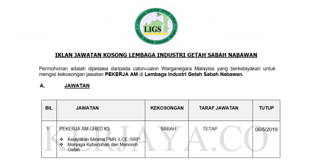 Lembaga Industri Getah Sabah Nabawan ~ Pekerja Am