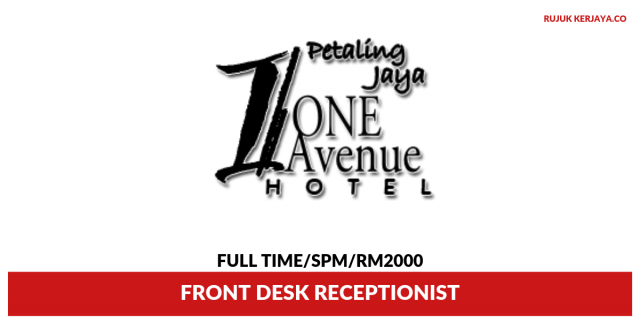 One Avenue Hotel ~ Front Desk Receptionist