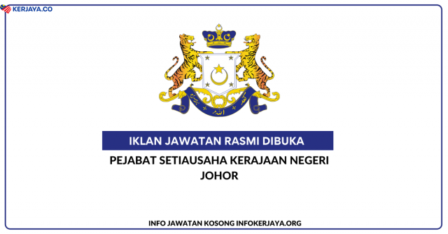 Pejabat Setiausaha Kerajaan Negeri Johor ~ Pegawai Psikologi, Juruteknik Komputer & Pembantu Tadbir