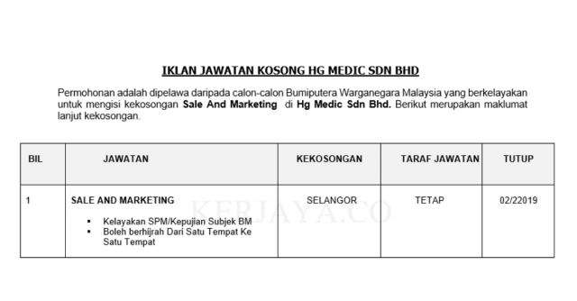 HG Medic ~ Sale & Marketing