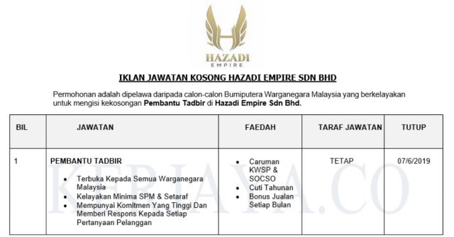 Hazadi Empire ~ Pembantu Tadbir