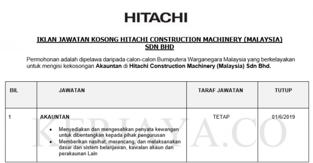 Hitachi ~ Akauntan