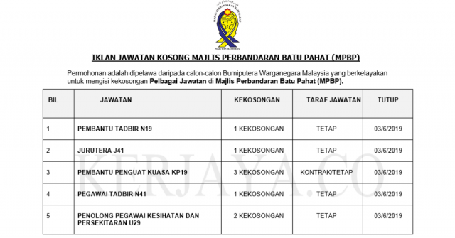 Majlis Perbandaran Batu Pahat (MPBP) ~ Pentadbiran & Pengurusan