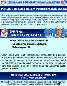 Iklan Jawatan Kosong Jabatan Penerangan Malaysia