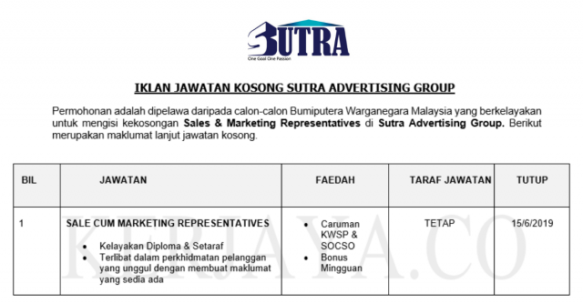 Sutra Advertising Group ~ Sales & Marketing Representative