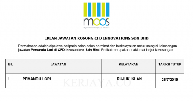 CFD Innovations ~ Pemandu Lori