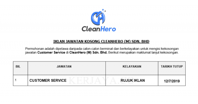 CleanHero ~ Customer Service