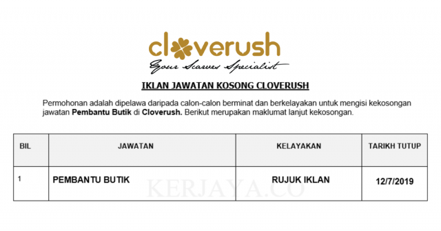 Cloverush~ Pembantu Butik