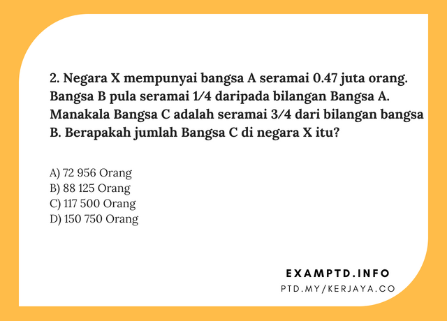 Contoh Soalan Matematik Penolong Pegawai Tadbir N29 STOR KKM