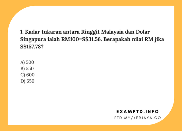 Contoh Soalan Matematik Penolong Pegawai Tadbir N29 (STOR KKM)