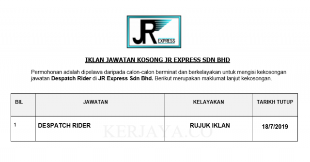 JR Express ~ Despatch Rider