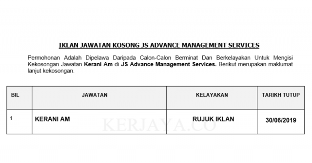 JS Advance Management Services ~ Kerani Am