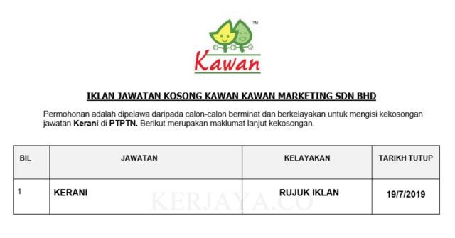 Kawan Kawan Marketing ~ Kerani