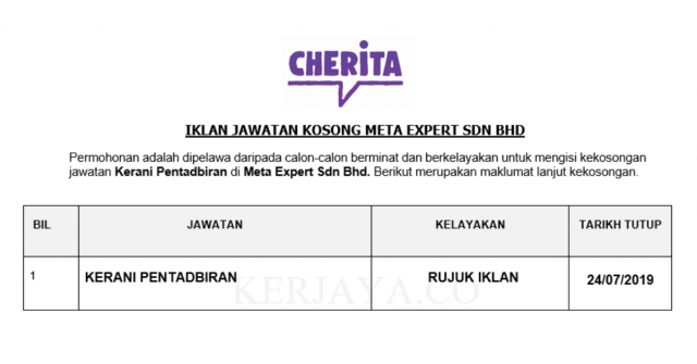 Meta Expert ~ Kerani Pentadbiran