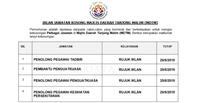 Majlis Daerah Tanjong Malim (MDTM) ~ Pentadbiran & Pengurusan