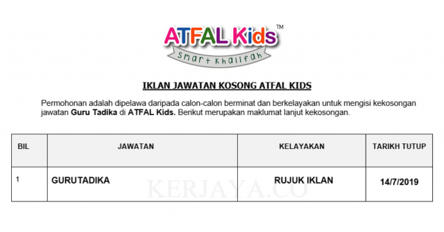 ATFAL Kids ~ Guru Tadika
