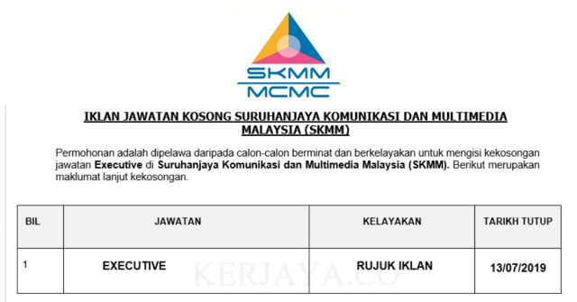 Eksekutif Suruhanjaya Komunikasi dan Multimedia Malaysia (SKMM)