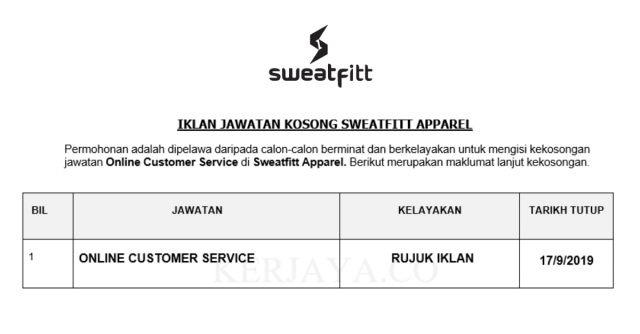 Sweatfitt Apparel ~ Online Customer Service