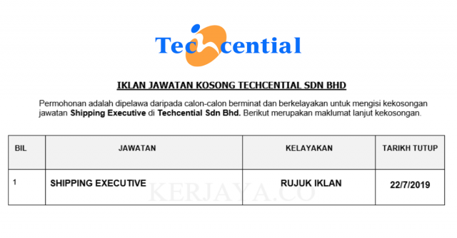 Techcential ~ Shipping Executive