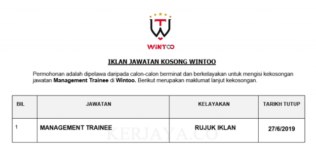 Wintoo ~ Management Trainee