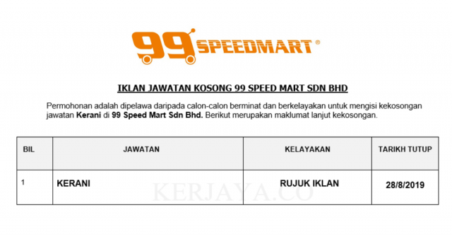 Kerani 99 Speed Mart