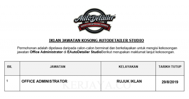 AutoDetailer Studio ~ Office Admin