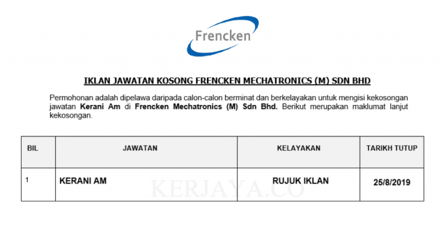 Frencken Mechatronics ~ Kerani Am