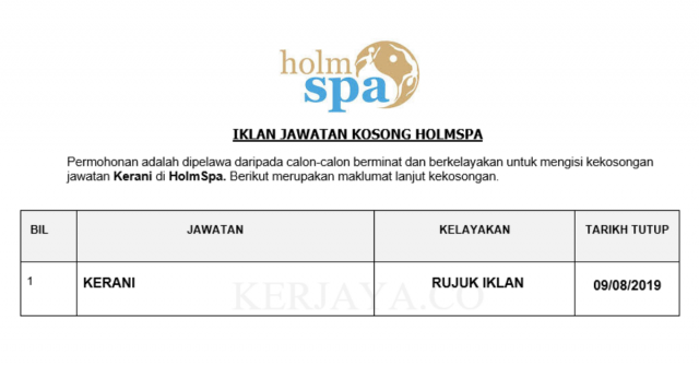 HolmSpa ~ Kerani