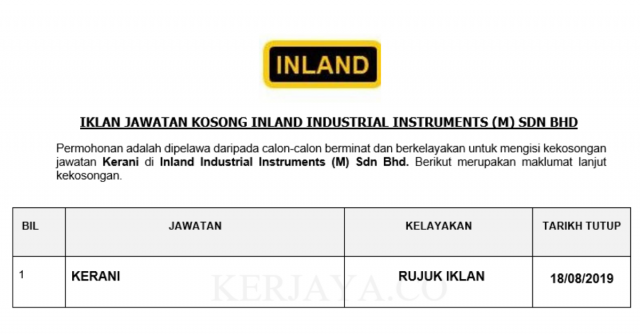 Inland Industrial Instruments ~ Kerani