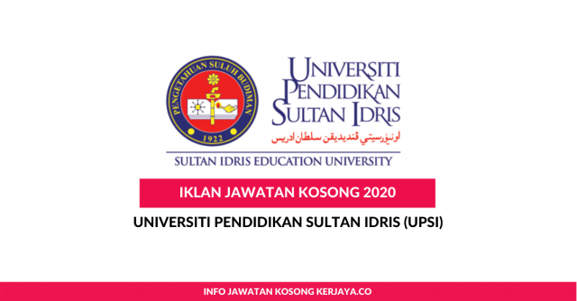 Iklan Jawatan Bukan Akademik Universiti Pendidikan Sultan Idris (UPSI)