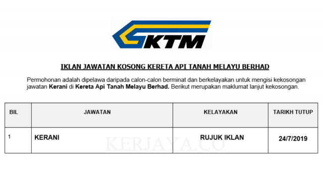 Kerani KTMB