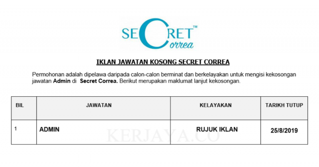 Secret Correa ~ Admin