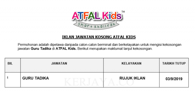 ATFAL Kids ~ Guru Tadika