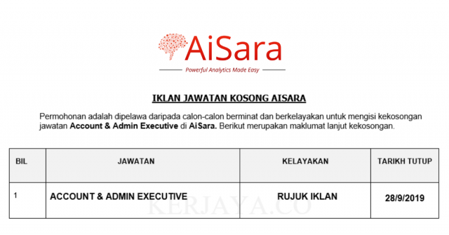 AiSara ~ Account & Admin Executive