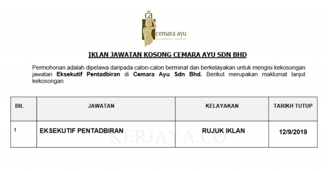 Cemara Ayu ~ Eksekutif Pentadbiran