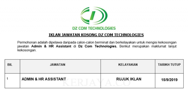 DZ Com Technologies ~ Admin & HR Assistant