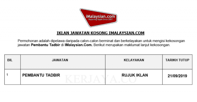IMalaysian.Com ~ Pembantu Tadbir