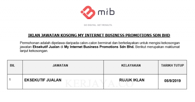 My Internet Business Promotions ~ Eksekutif Jualan