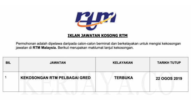 Jabatan Penyiaran Malaysia (RTM)