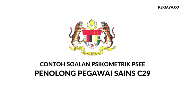 Contoh Soalan Psikometrik Penolong Pegawai Sains C29