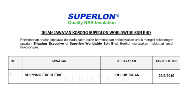 Superlon Worldwide ~ Shipping Executive